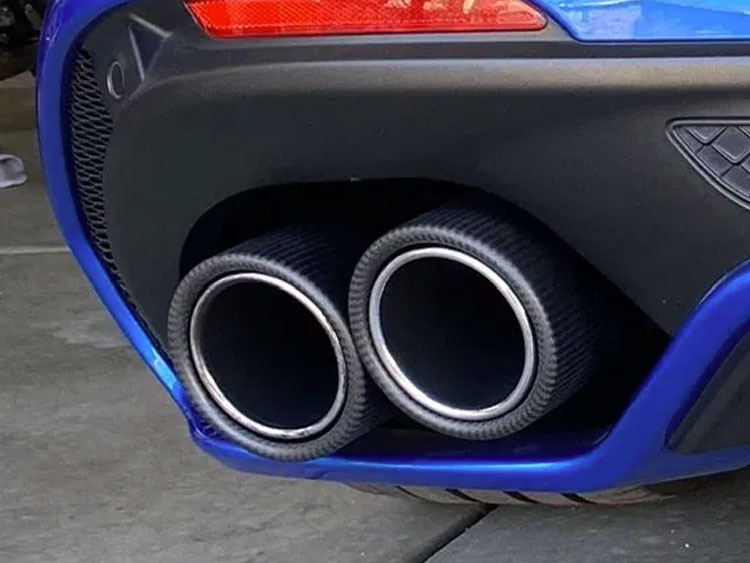 Alfa Romeo Stelvio Exhaust Tips - Carbon Fiber - Quadrifoglio Version